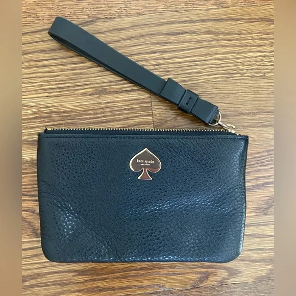 Kate Spade Black Textured Wristlet - Picture 1 of 5